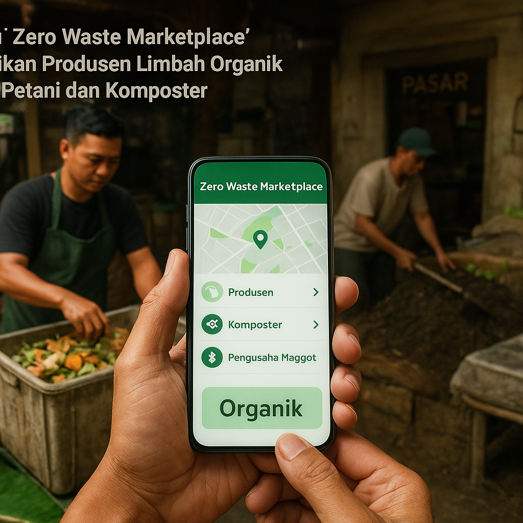 Aplikasi 'Zero Waste Marketplace' Koneksikan Produsen Limbang Organik dengan Petani dan Komposter