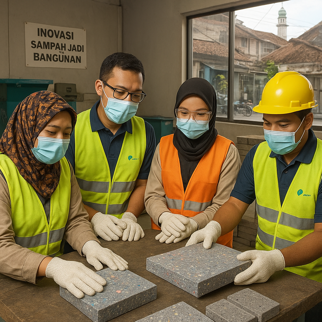 Startup Lokal Sulap Sampah Plastik menjadi Bahan Bangunan Paving Block