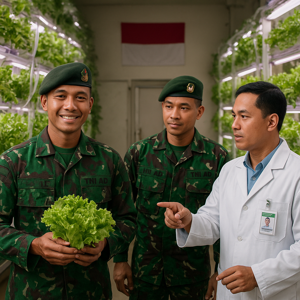 TNI AD Kembangkan Pertanian Vertikal di Asrama untuk Ketahanan Pangan Mandiri