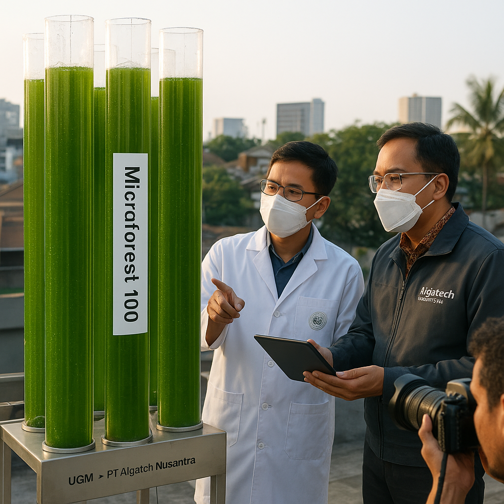 Tabung Mikroalga Microforest 100, Penyerap Karbon Super Efisien untuk Ruang Kota Terbatas