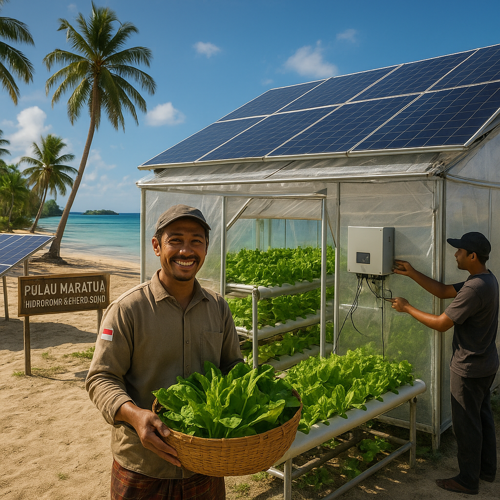 Pulau Terdepan Manfaatkan Teknologi Hidroponik dan Panel Surya untuk Swasembada Sayur