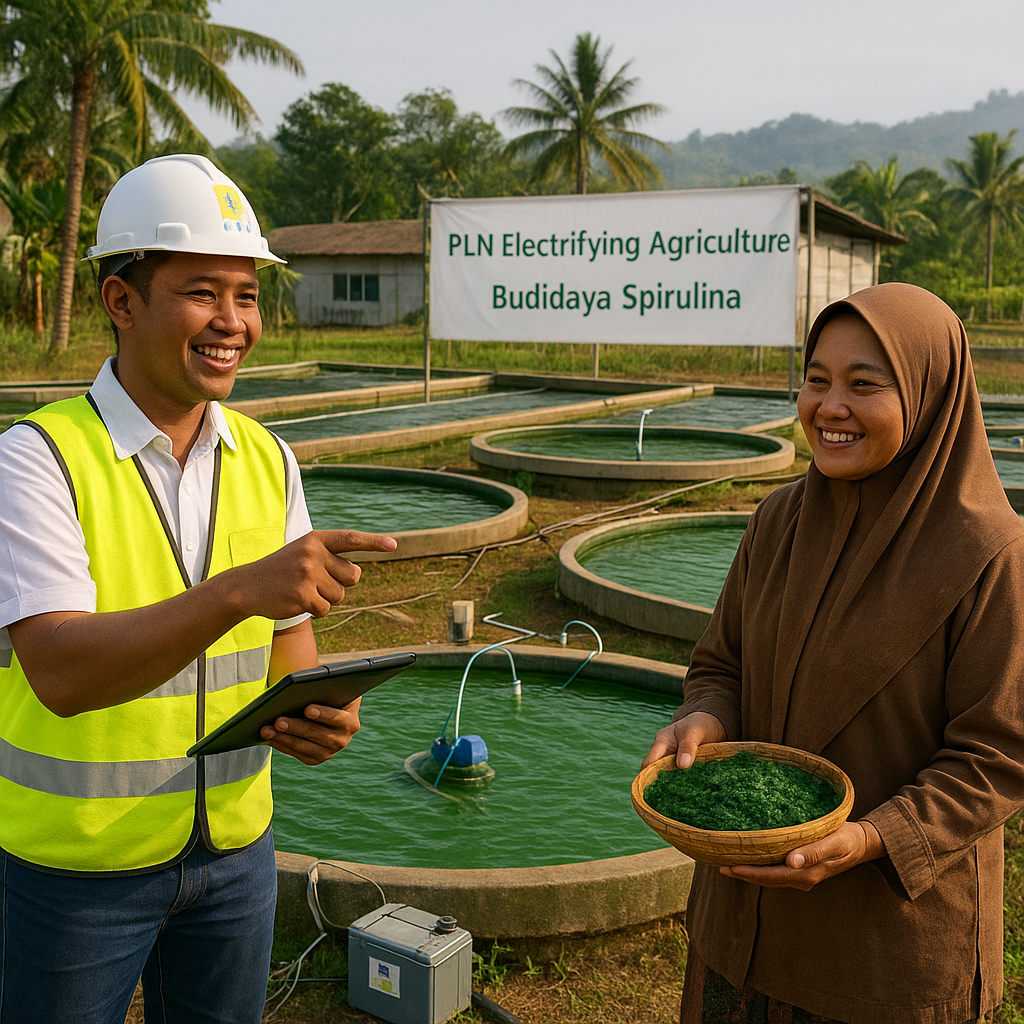 PLN Suluttenggo Dorong Electrifying Agriculture lewat Budidaya Spirulina