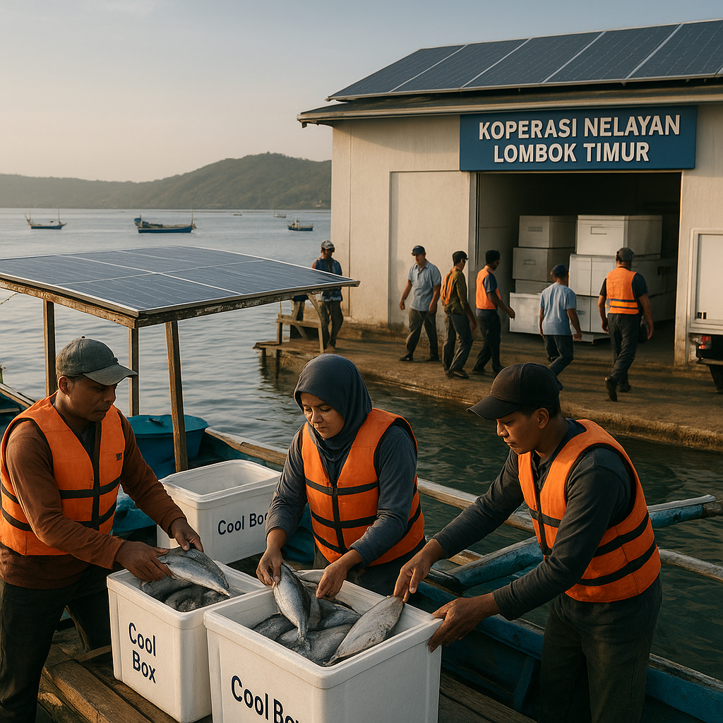 Koperasi Nelayan di Lombok Terapkan Cold Chain Tenaga Surya untuk Kurangi Susut Tangkapan