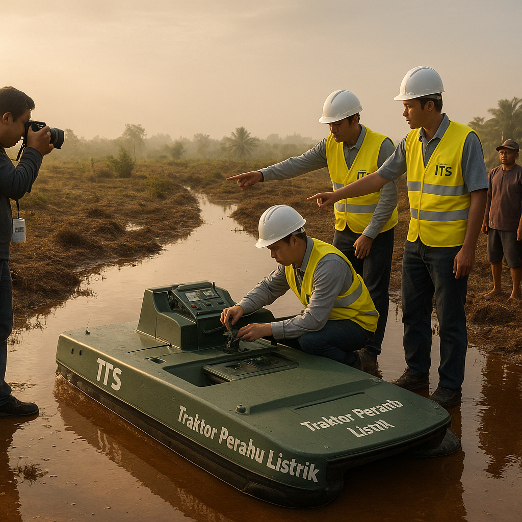Traktor Perahu Listrik ITS: Solusi Mekanisasi Ramah Lingkungan untuk Lahan Gambut
