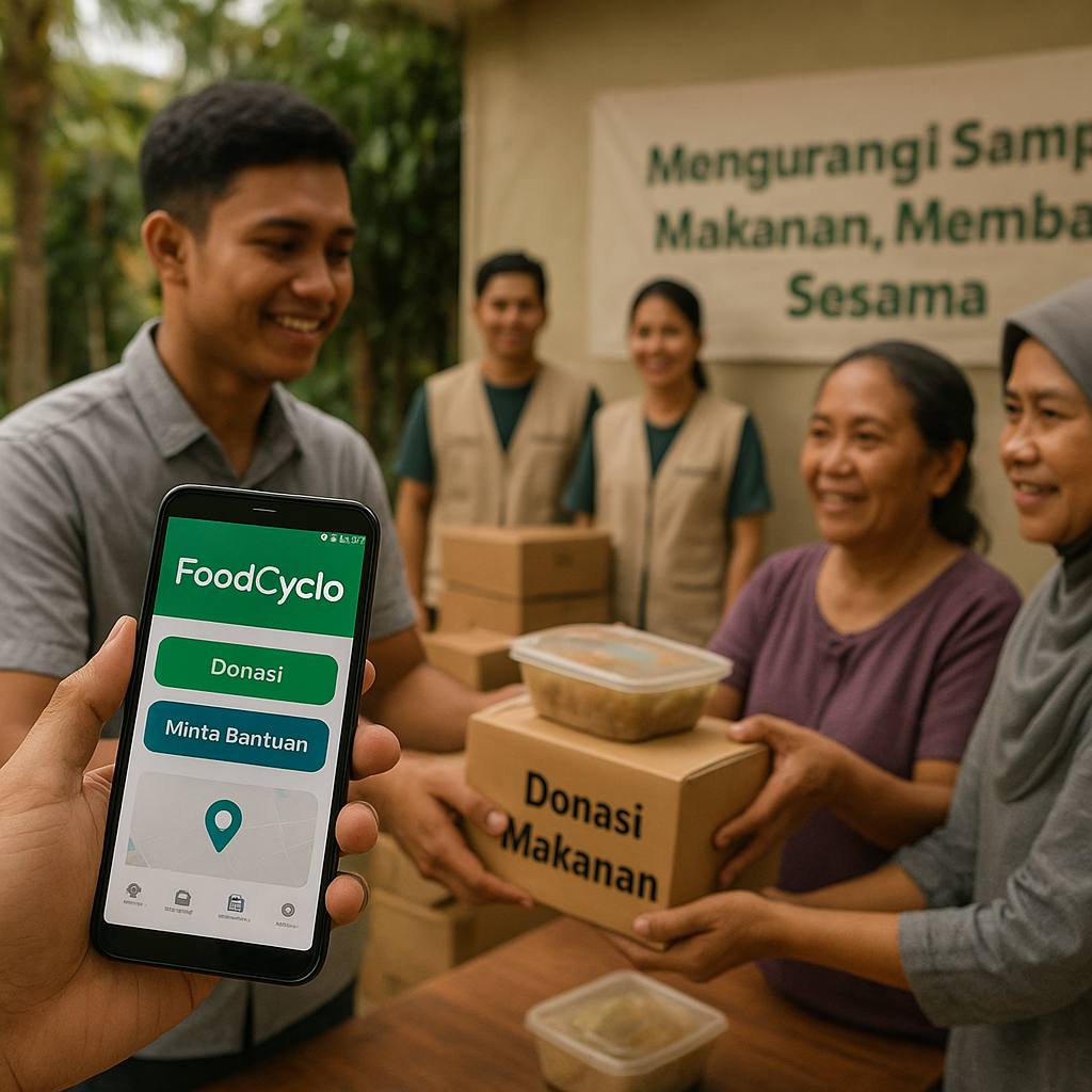 FoodCyclo: Aplikasi Android Kurangi Sampah Makanan dengan Hubungkan Donatur dan Penerima