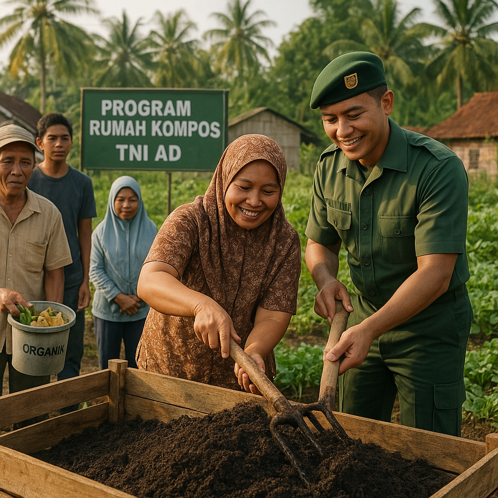 Program 'Rumah Kompos' TNI AD: Ubah Sampah Organik Jadi Pupuk dan Perkuat Ketahanan Pangan