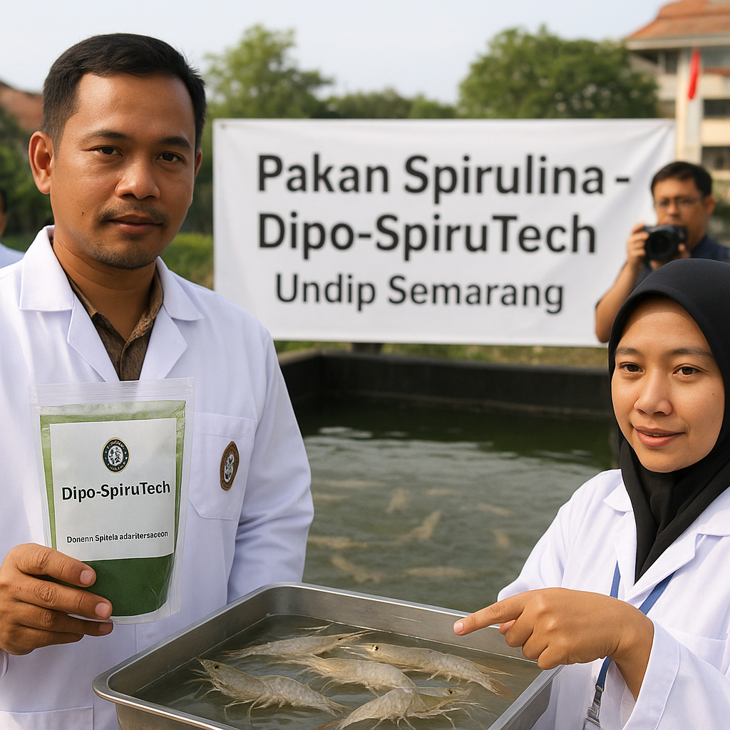 Pakan Spirulina dari Undip Semarang Tingkatkan Daya Tahan Udang dan Kurangi Impor