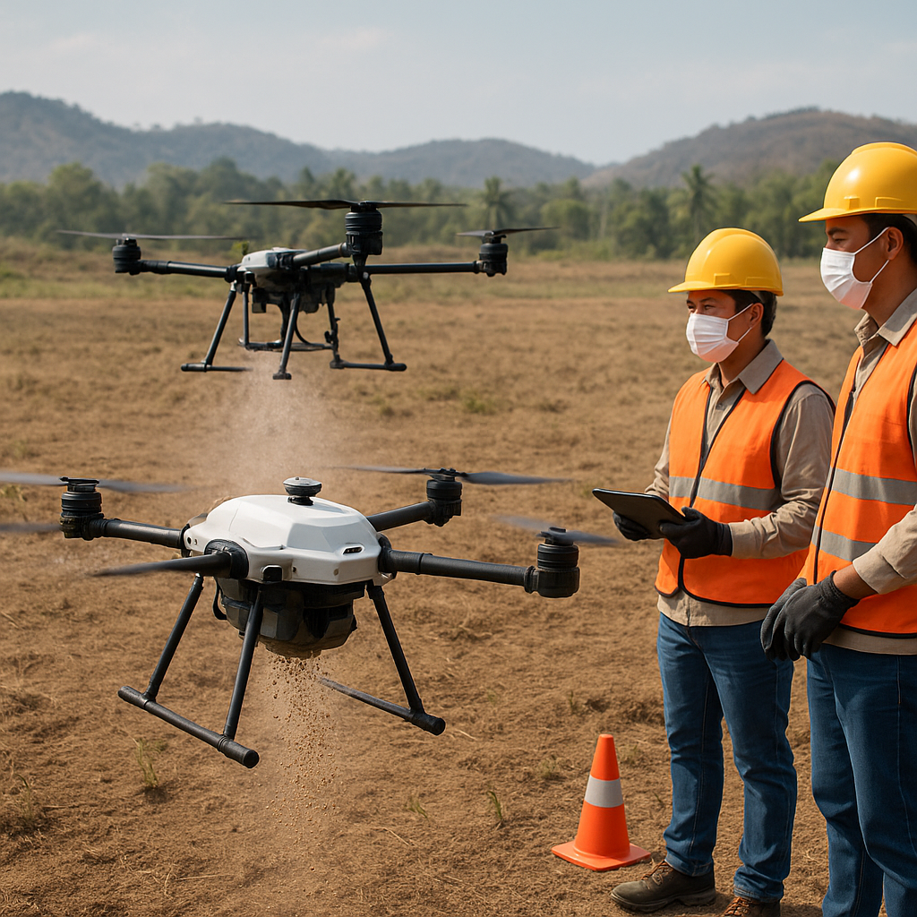 Drone Penebar Benih dan Pemupukan Presisi Tingkatkan Efisiensi Rehabilitasi Lahan Kritis