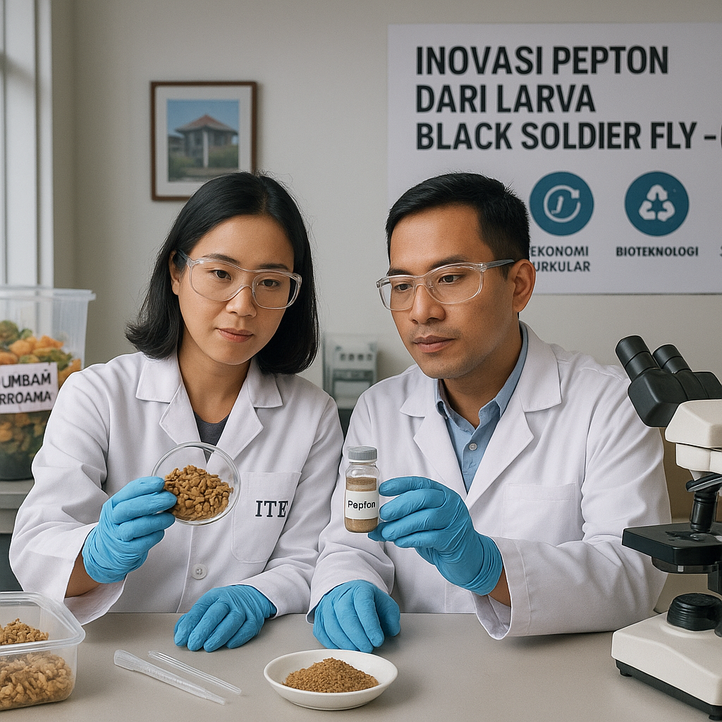 Inovasi Pepton dari Larva Black Soldier Fly ITB, Solusi Sirkular untuk Bioteknologi dan Limbah Organik