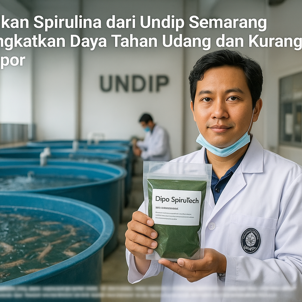 Pakan Spirulina dari Undip Semarang Tingkatkan Daya Tahan Udang dan Kurangi Impor