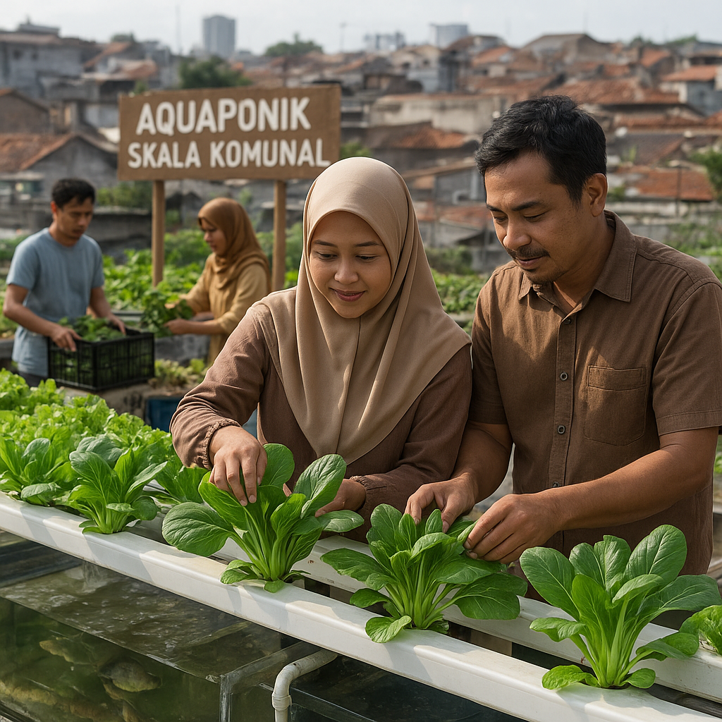 Aquaponik Skala Komunal di Perkotaan Dukung Pasokan Sayuran Segar Lokal