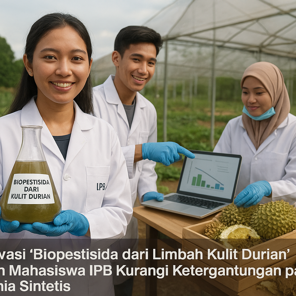 Inovasi 'Biopestisida dari Limbah Kulit Durian' oleh Mahasiswa IPB Kurangi Ketergantungan pada Kimia Sintetis