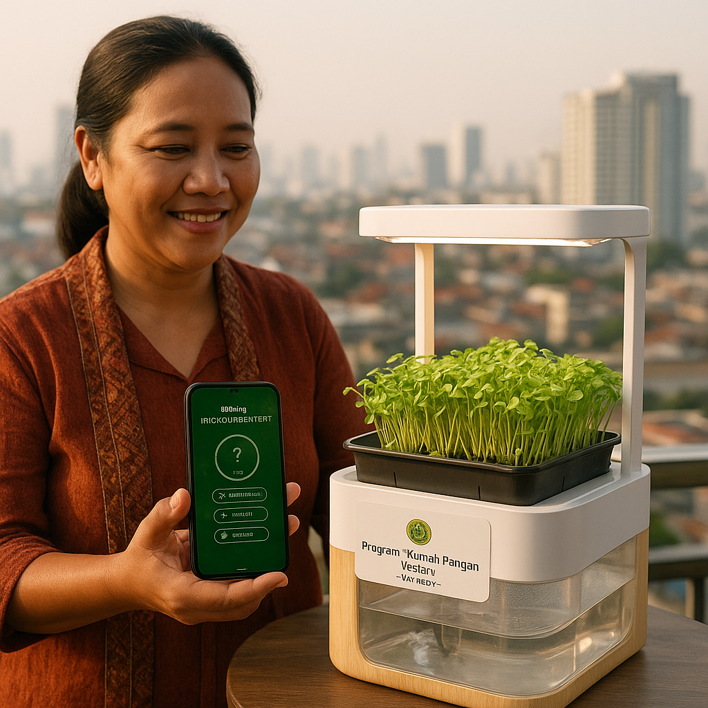 Program 'Rumah Pangan Lestari' Kementan Perkenalkan Smart Microgreen Kit untuk Perkotaan