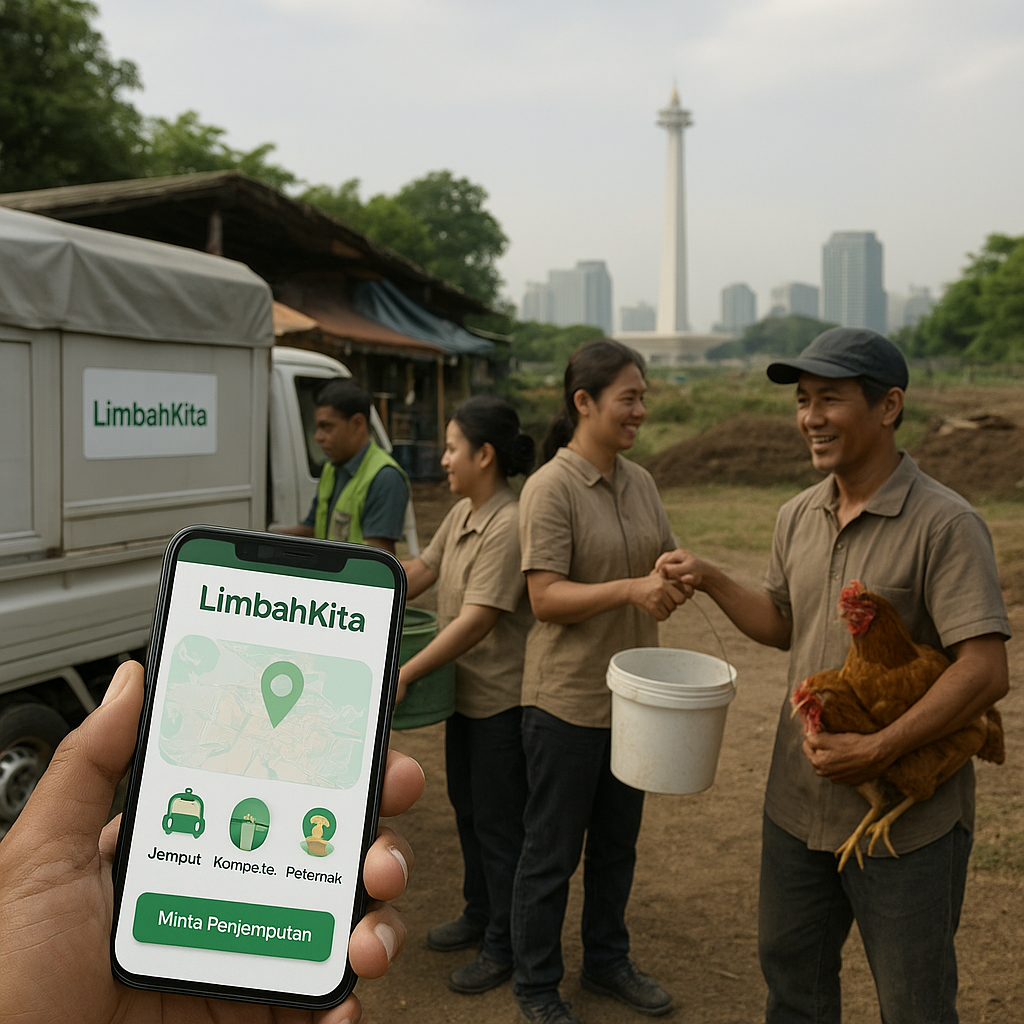 Aplikasi 'LimbahKita' Koneksikan Generator Limbah Makanan dengan Peternak dan Komposter di Jabodetabek