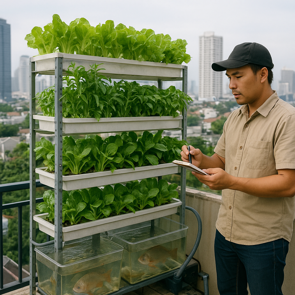 Sistem Akuaponik Vertikal di Perkotaan Jawab Keterbatasan Lahan untuk Ketahanan Pangan