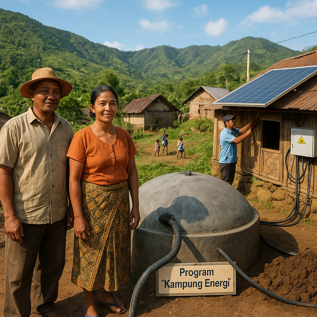 Program 'Kampung Energi' Mengintegrasikan Biogas, Solar Panel, dan Microgrid Lokal