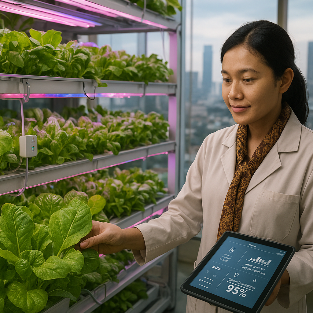 Vertical Farming dengan Sistem IoT di Perkotaan Tingkatkan Akses Sayur Segar
