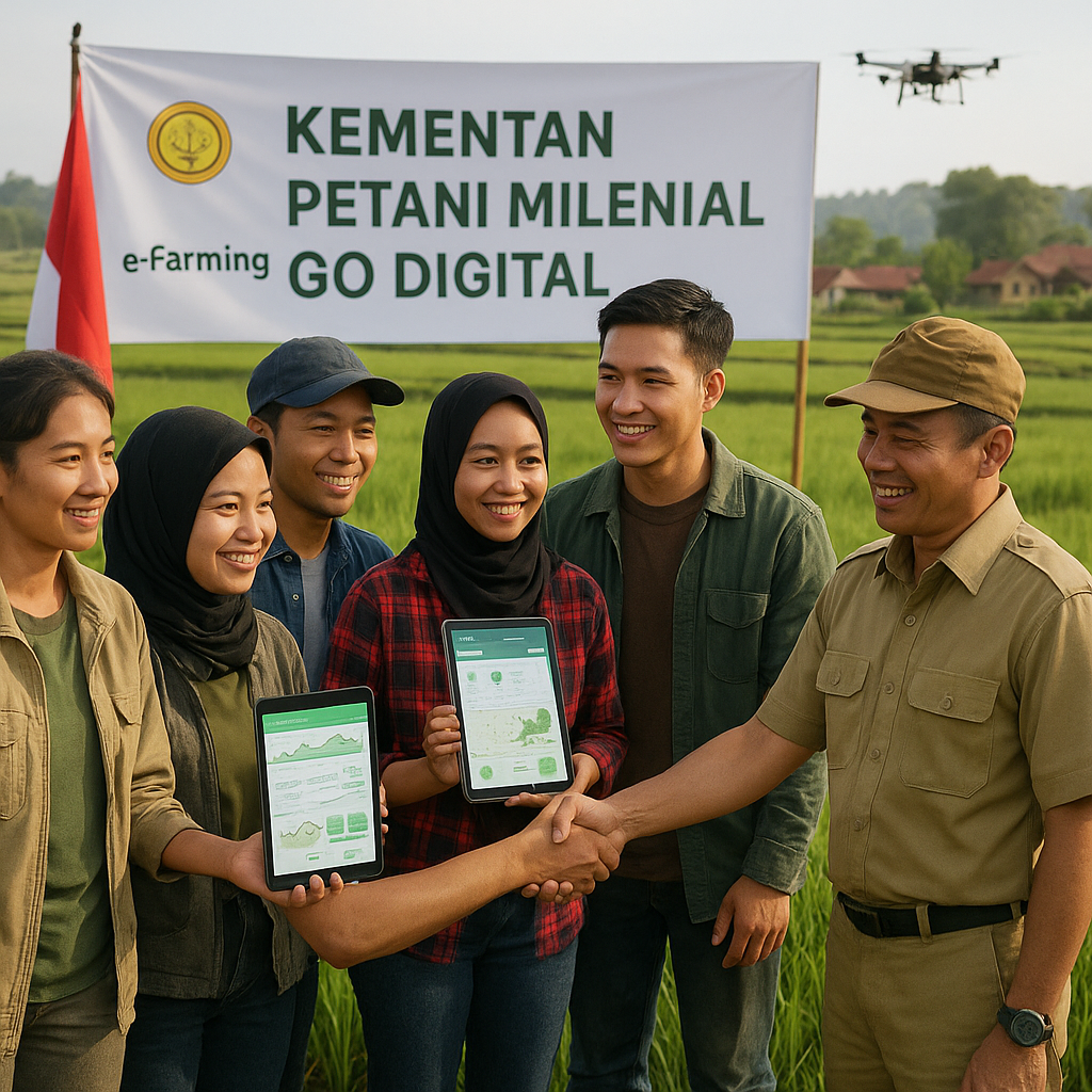 Kementan Luncurkan Gerakan 'Petani Milenial Go Digital' dengan Platform e-Farming