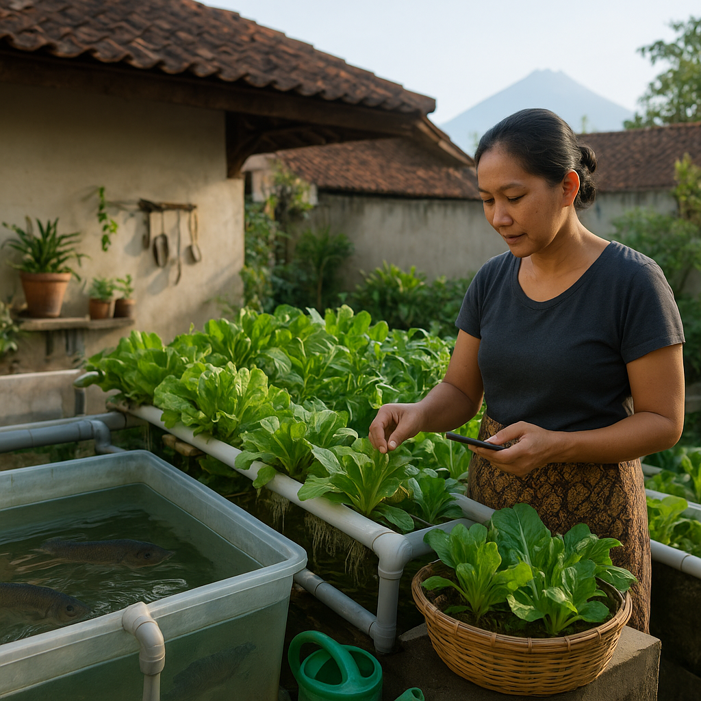 Sistem ‘Aquaponics’ Integrasi Ikan dan Sayuran untuk Rumah Tangga di Yogyakarta