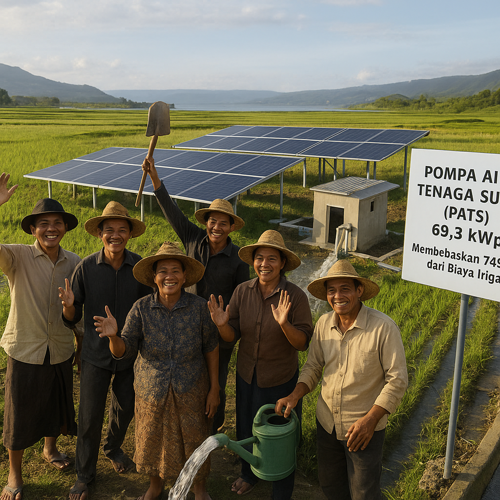 Pompa Air Tenaga Surya di Samosir Bebaskan 749 Petani dari Biaya Irigasi