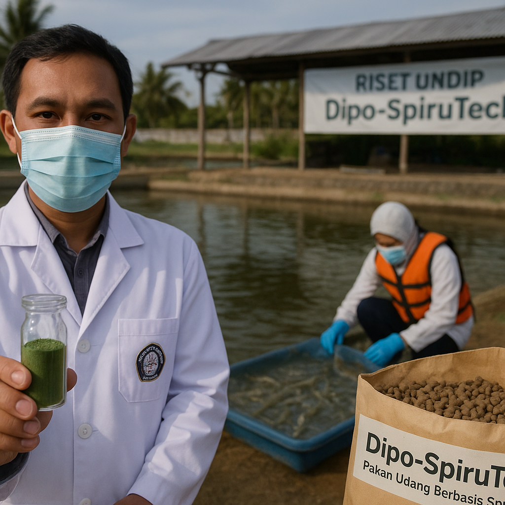 Riset Undip Hadirkan Dipo-SpiruTech, Solusi Pakan Lokal untuk Budidaya Udang