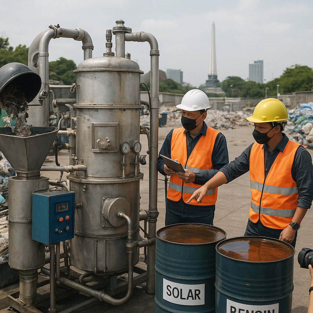 Konversi Sampah Plastik Jadi Bahan Bakar Minyak dengan Teknologi Pirolisis di Surabaya