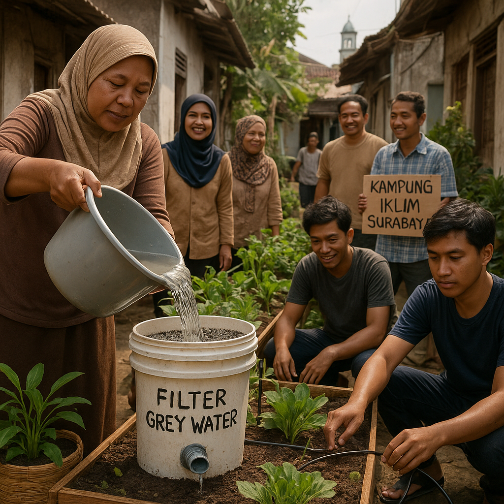 Kampung Iklim di Surabaya Manfaatkan Greywater untuk Urban Farming