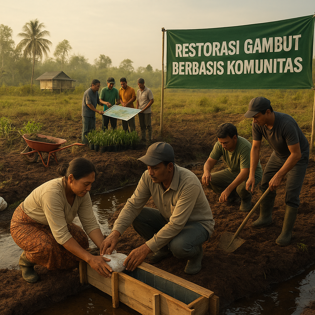 Restorasi Gambut Berbasis Komunitas di Kalimantan Kurangi Risiko Kebakaran