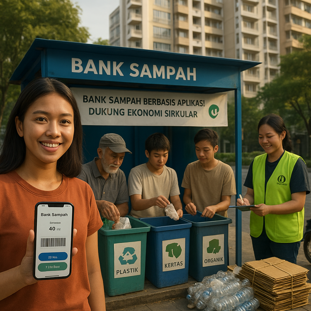 Bank Sampah Berbasis Aplikasi Dorong Ekonomi Sirkular di Perkotaan