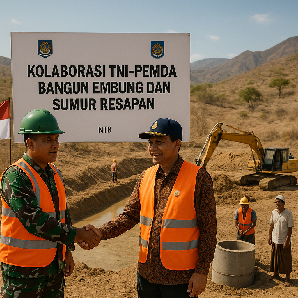 Kolaborasi TNI-Pemda Bangun Embung dan Sumur Resapan untuk Antisipasi Kekeringan