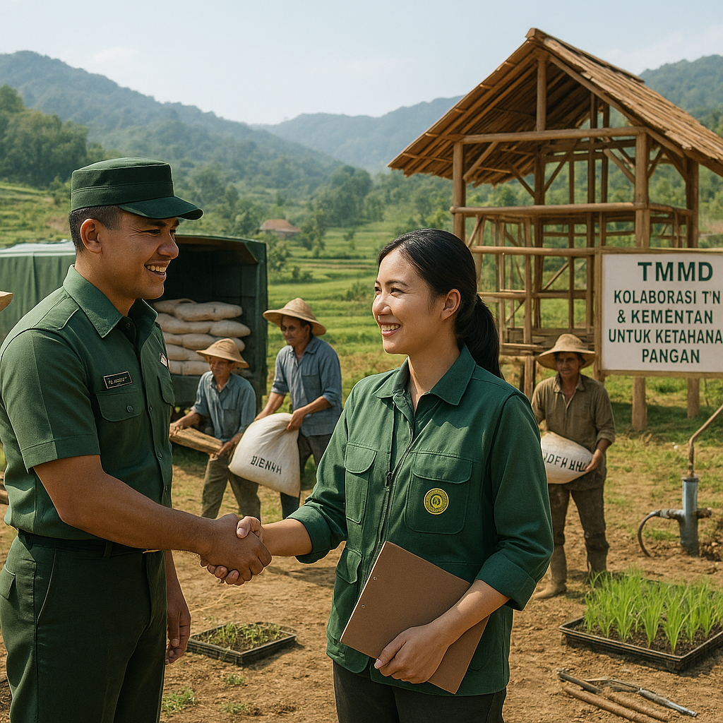 Kolaborasi TNI AD dan Kementan Wujudkan Lumbung Pangan melalui Program TMMD