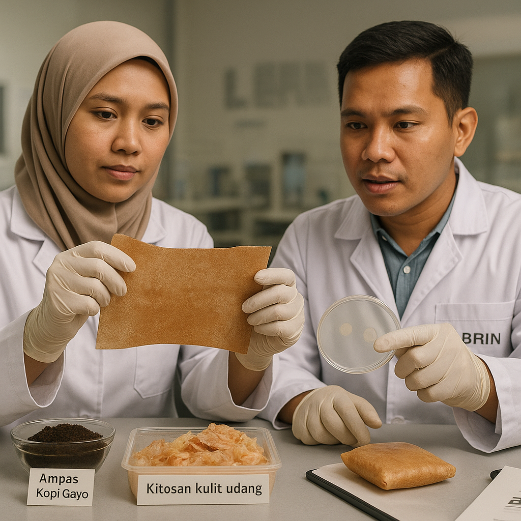 Riset BRIN Kembangkan Kemasan Pangan Aktif dari Ampas Kopi Gayo