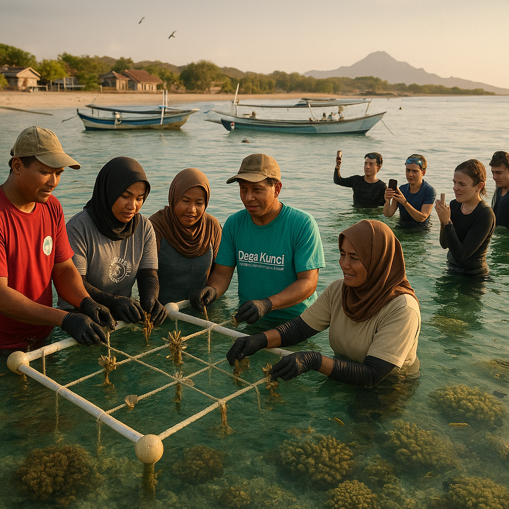 Komunitas Pesisir di Lombok Sukses Kembangkan Wisata Berbasis Restorasi Terumbu Karang