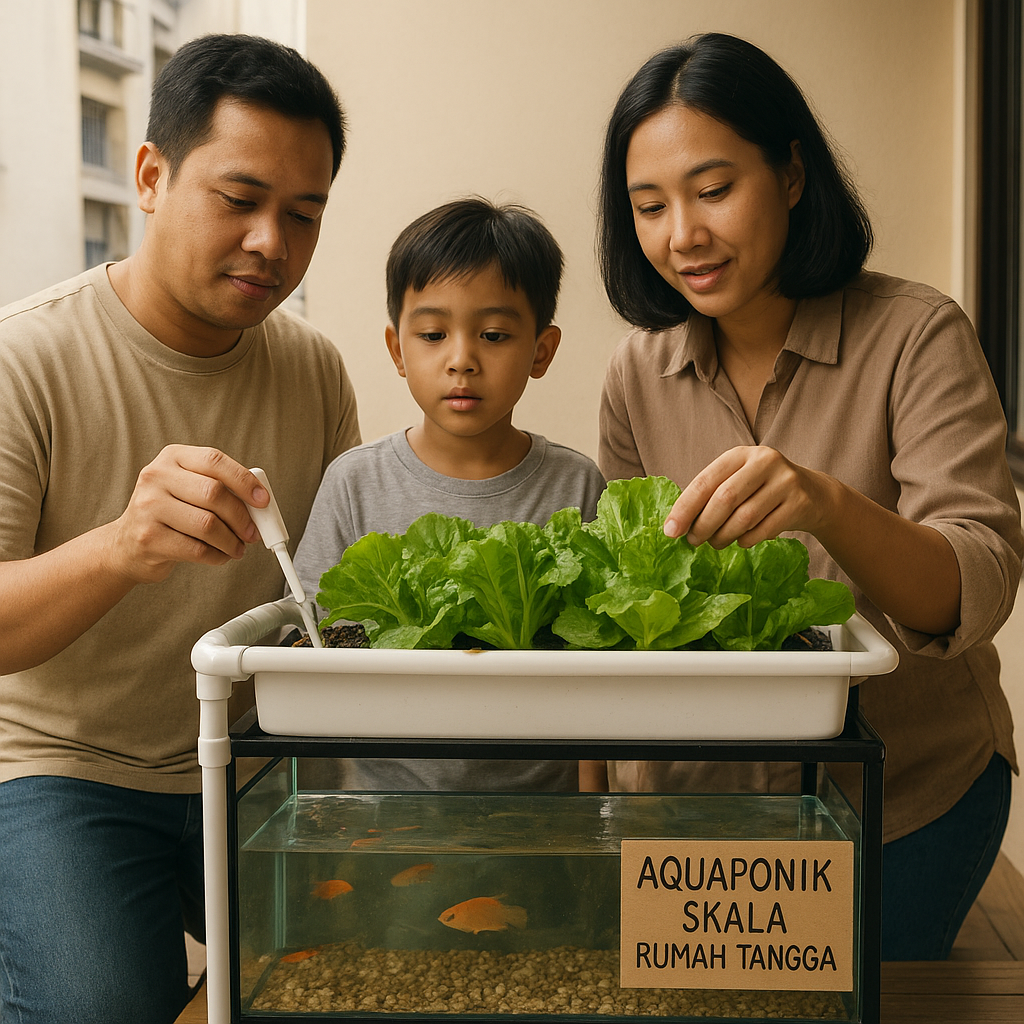 Sistem 'Aquaponik Skala Rumah Tangga' Dikenalkan untuk Tingkatkan Gizi Keluarga Perkotaan
