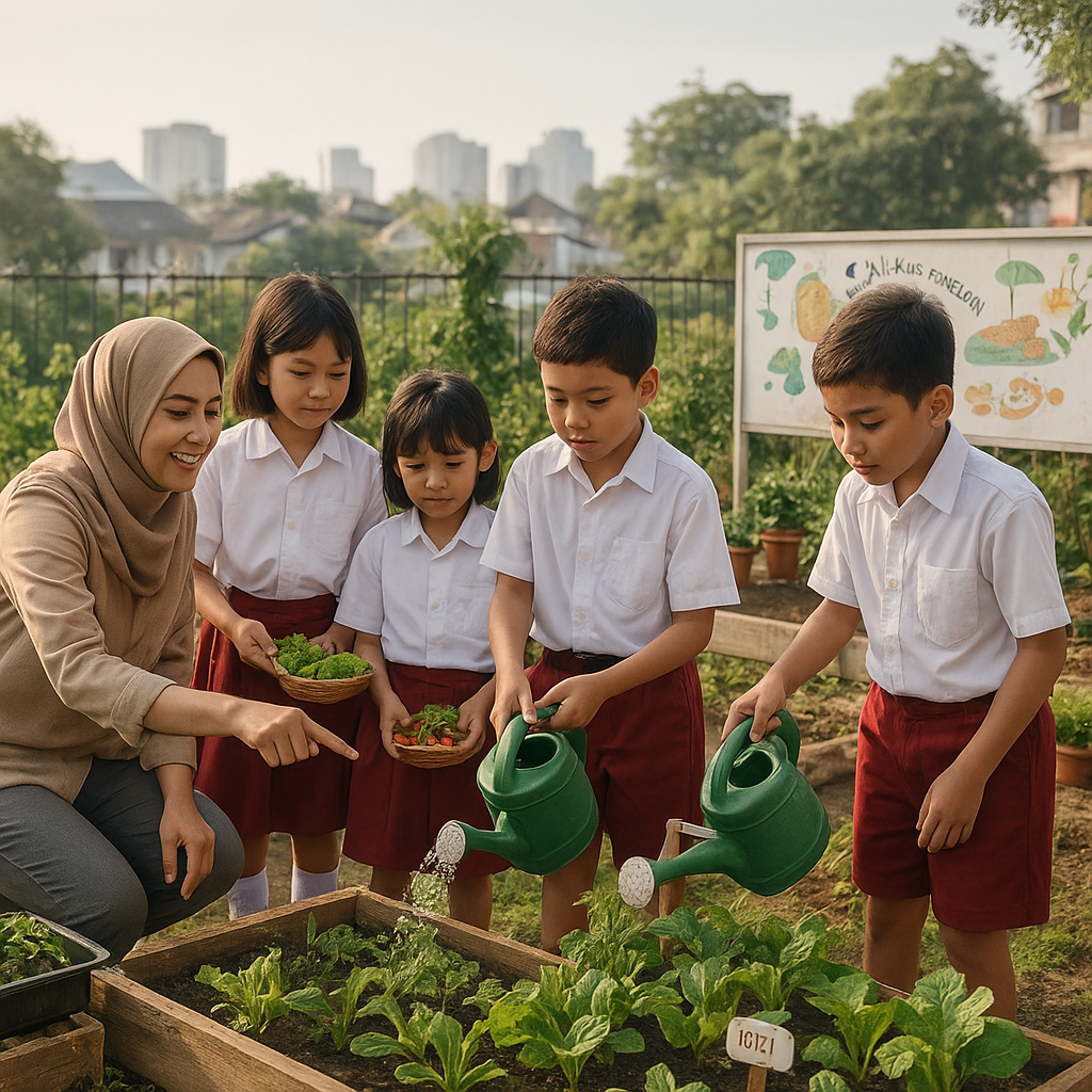 Program 'Belajar dari Kebun' Integrasikan Pertanian Perkotaan ke Kurikulum Sekolah Dasar