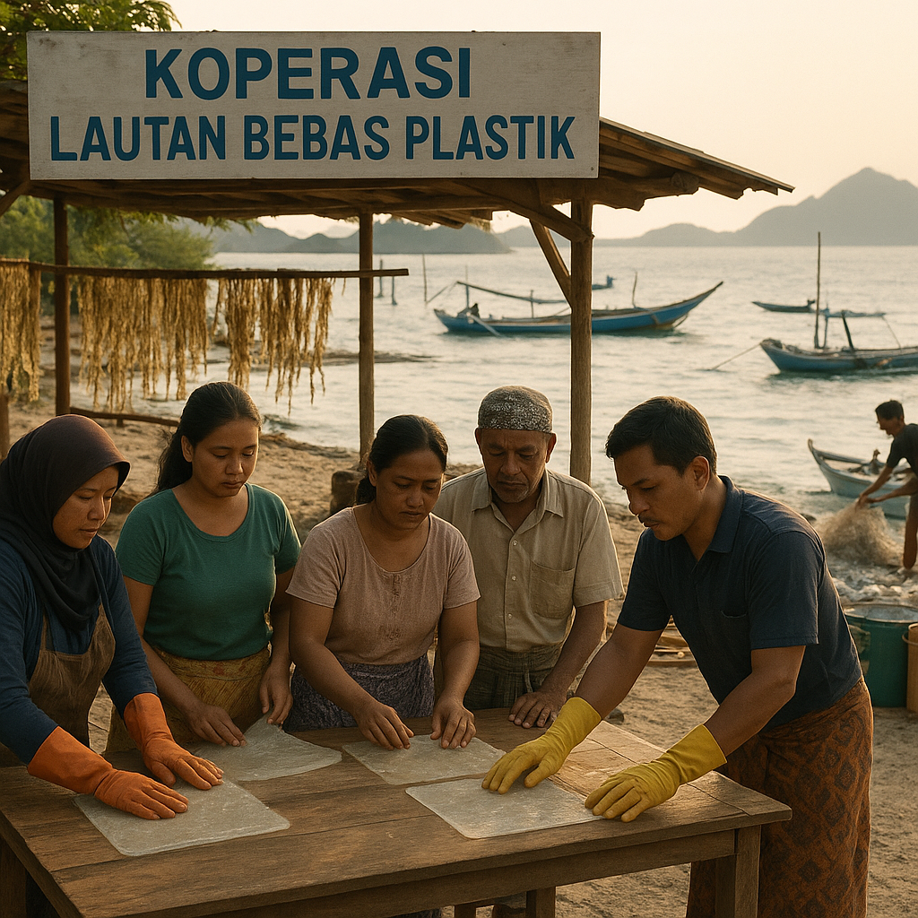 Inisiatif 'Lautan Bebas Plastik' di Karimunjawa: Masyarakat Adat dan Nelayan Berdayakan Rumput Laut sebagai Alternatif