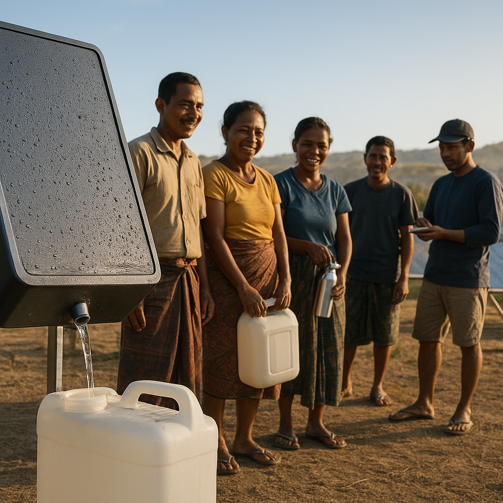 Teknologi 'Air From Air' di Nusa Tenggara Timur: Panel Hidropanel Penghasil Air Minum dari Udara Lembab