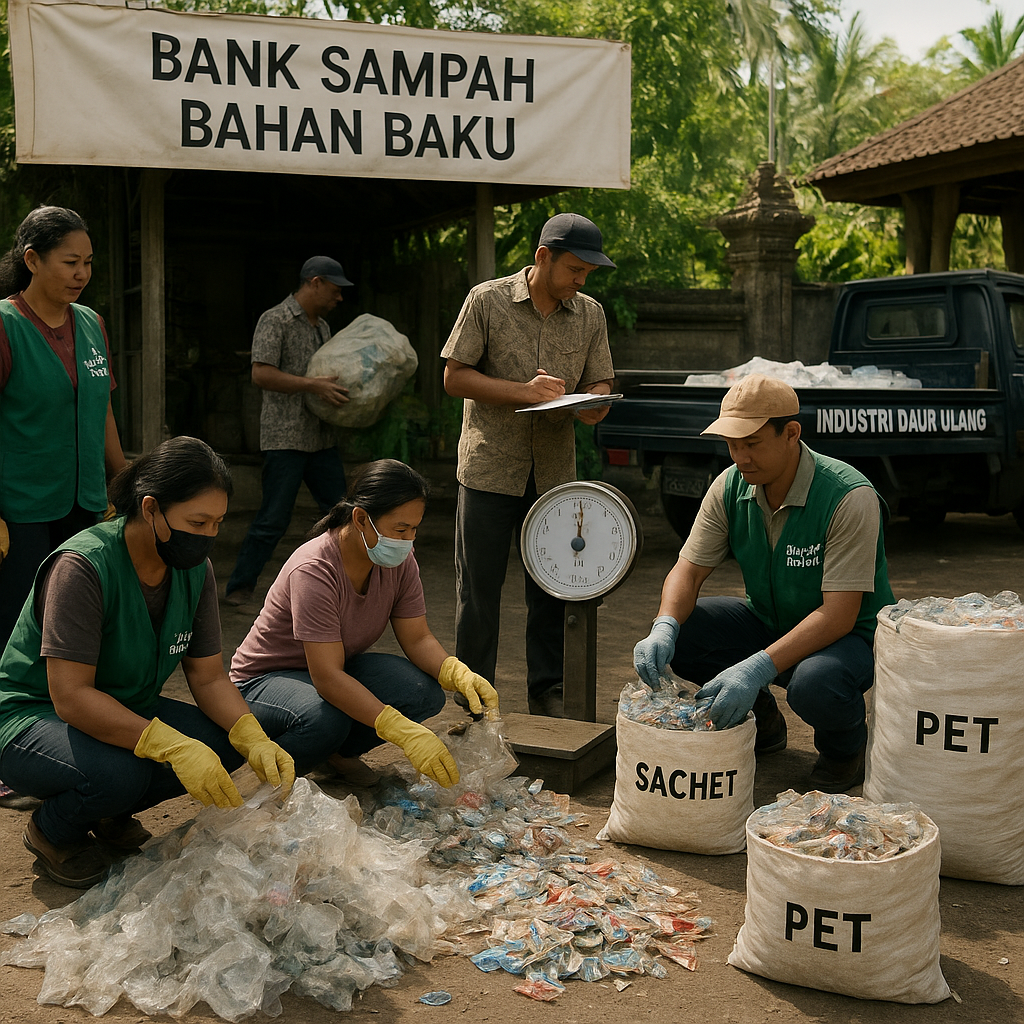 Model 'Bank Sampah Bahan Baku' di Bali: Kolektifkan Sampah Plastik Bernilai Rendah untuk Industri Daur Ulang