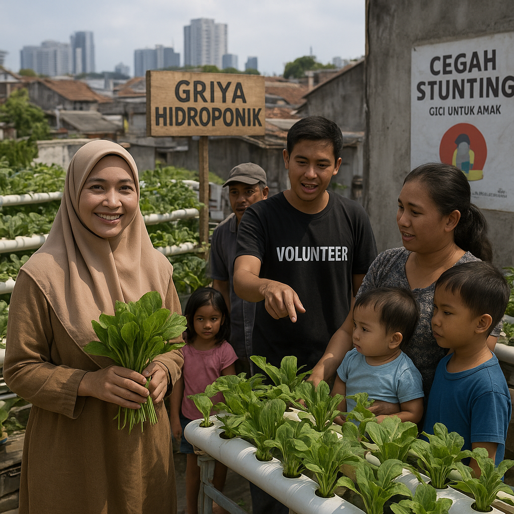 Griya Hidroponik: Model Urban Farming Berbasis Komunitas di Jakarta Mengatasi Stunting