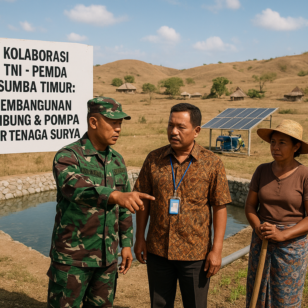Kolaborasi TNI-Pemda Bangun Embung dan Pompa Air Tenaga Surya di NTT Tingkatkan Ketahanan Pangan