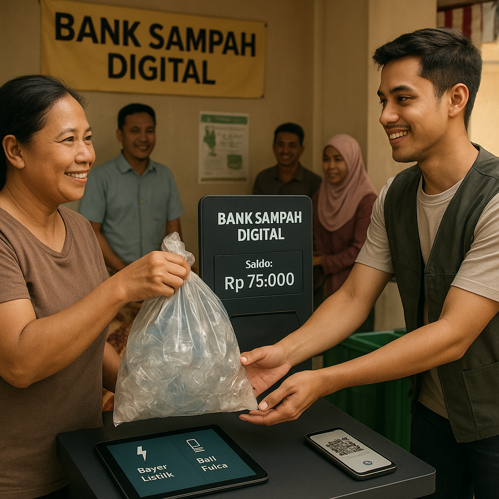 Inisiatif 'Bank Sampah Digital' yang Tautkan dengan Pembayaran Listrik dan Belanja