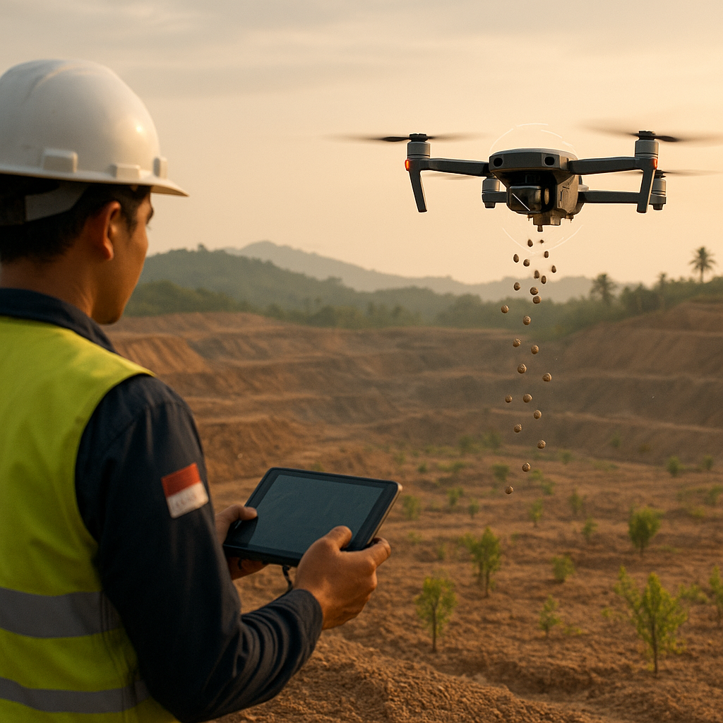 Drone Penyebar Benih: Teknologi Reboisasi Cepat untuk Kawasan Bekas Tambang