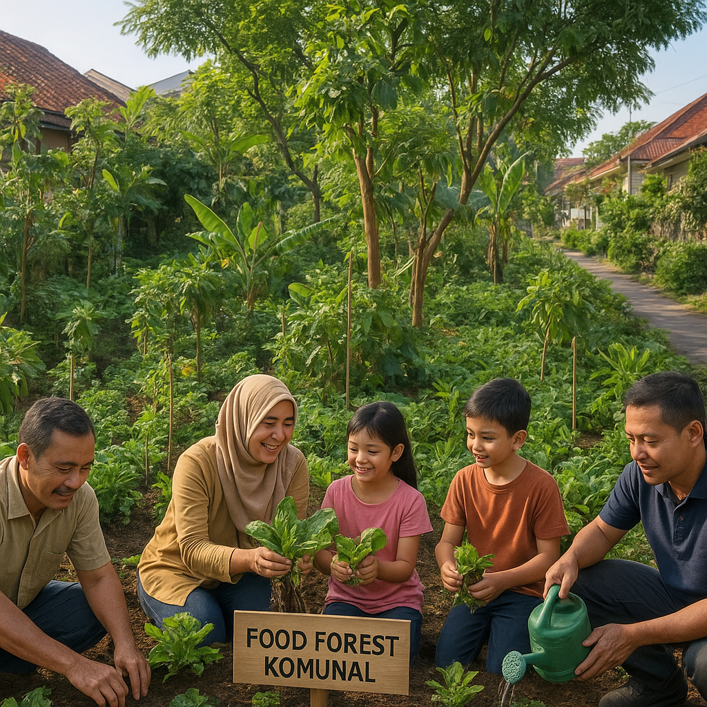 Warga Kota Malang Ubah Lahan Tidur Perumahan Jadi 'Food Forest' Komunal