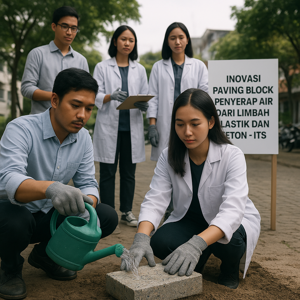 Inovasi Paving Block Penyerap Air dari Limbah Plastik dan Beton