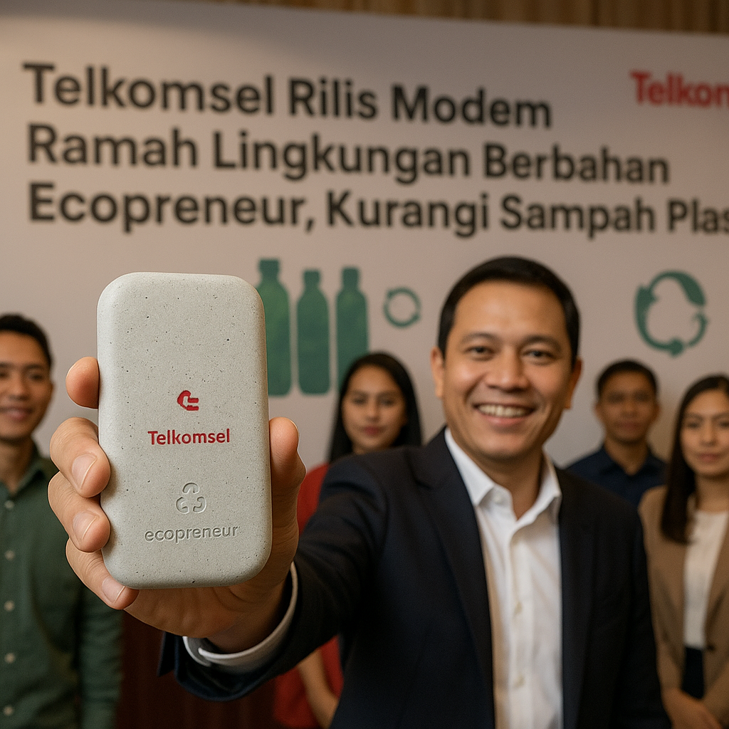 Telkomsel Rilis Modem Ramah Lingkungan Berbahan Ecopreneur, Kurangi Sampah Plastik