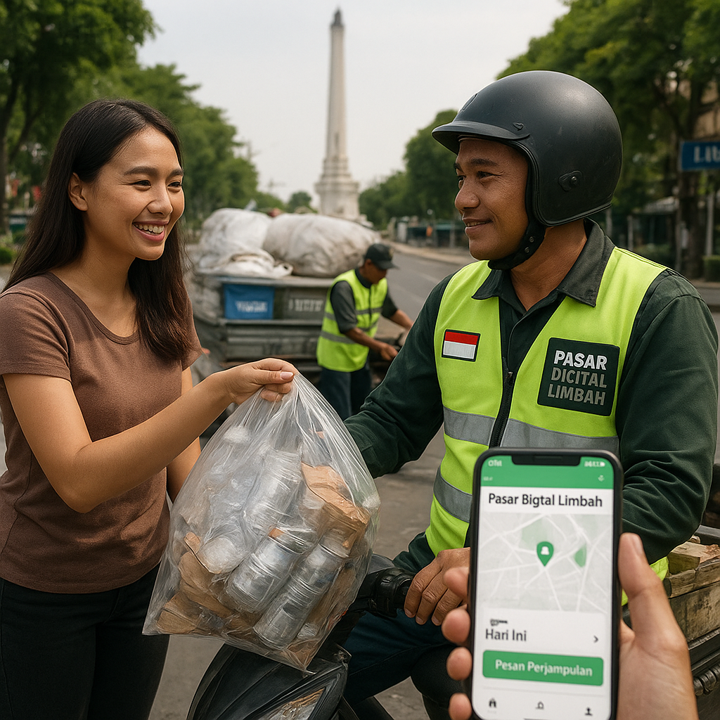 Pasar Digital Limbah: Inovasi App Kumpulkan Sampah Anorganik di Surabaya