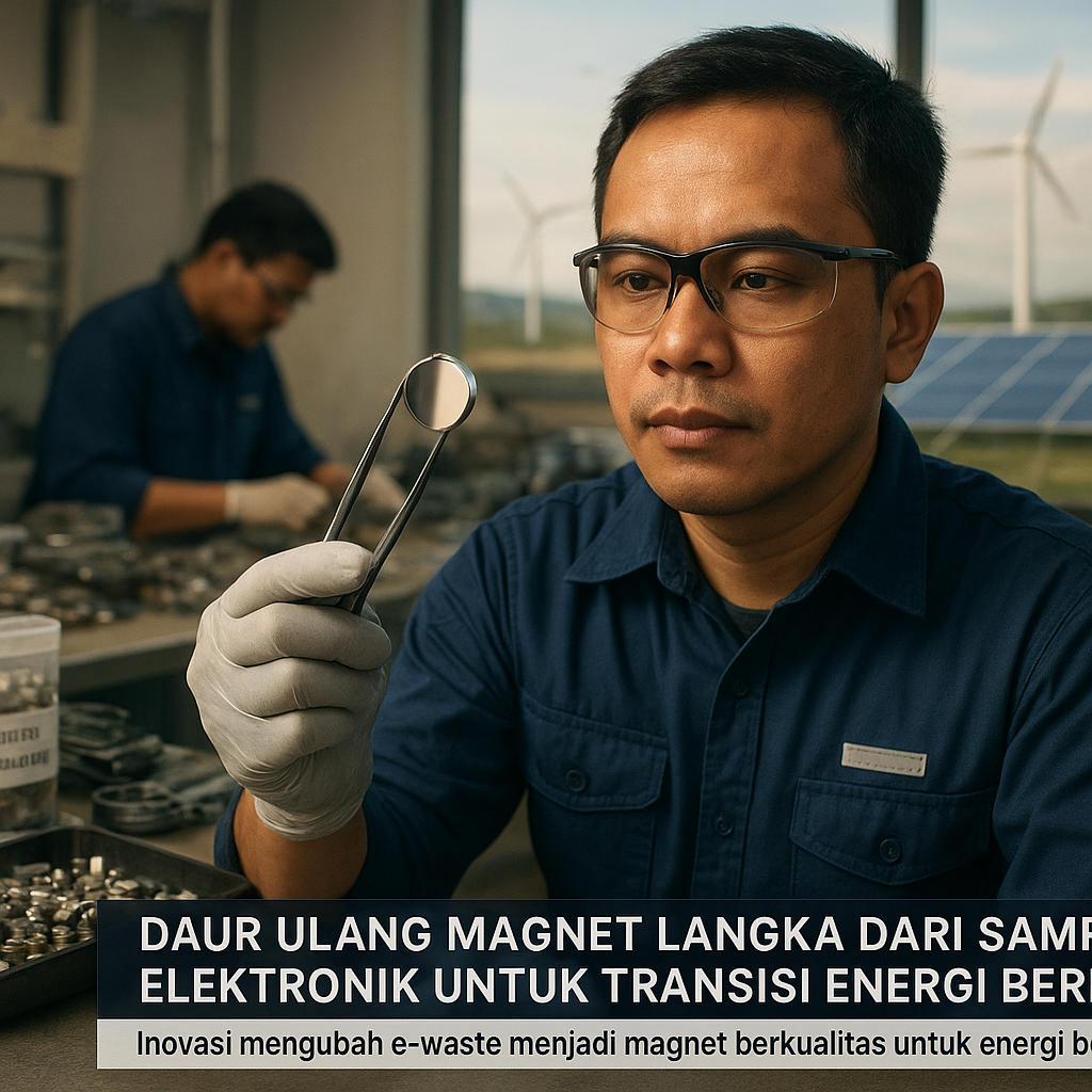 Daur Ulang Magnet Langka dari Sampah Elektronik untuk Transisi Energi Bersih