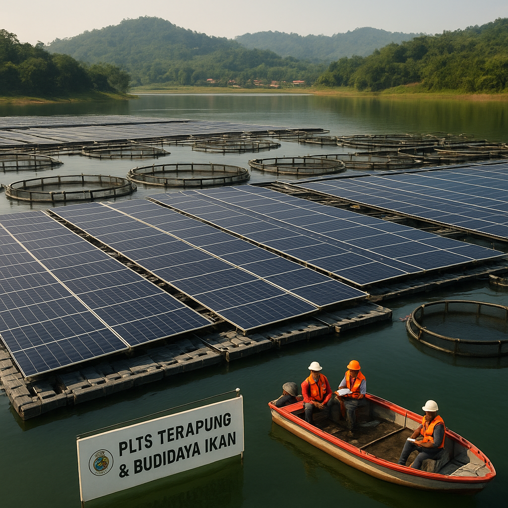 Integrasi Tenaga Surya dengan Budidaya Ikan (Floatovoltaics) untuk Efisiensi Lahan dan Energi di Waduk