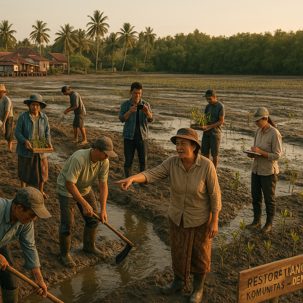 Restorasi Mangrove Berbasis Komunitas di Pesisir Jawa dengan Teknik 'Ecological Engineering'