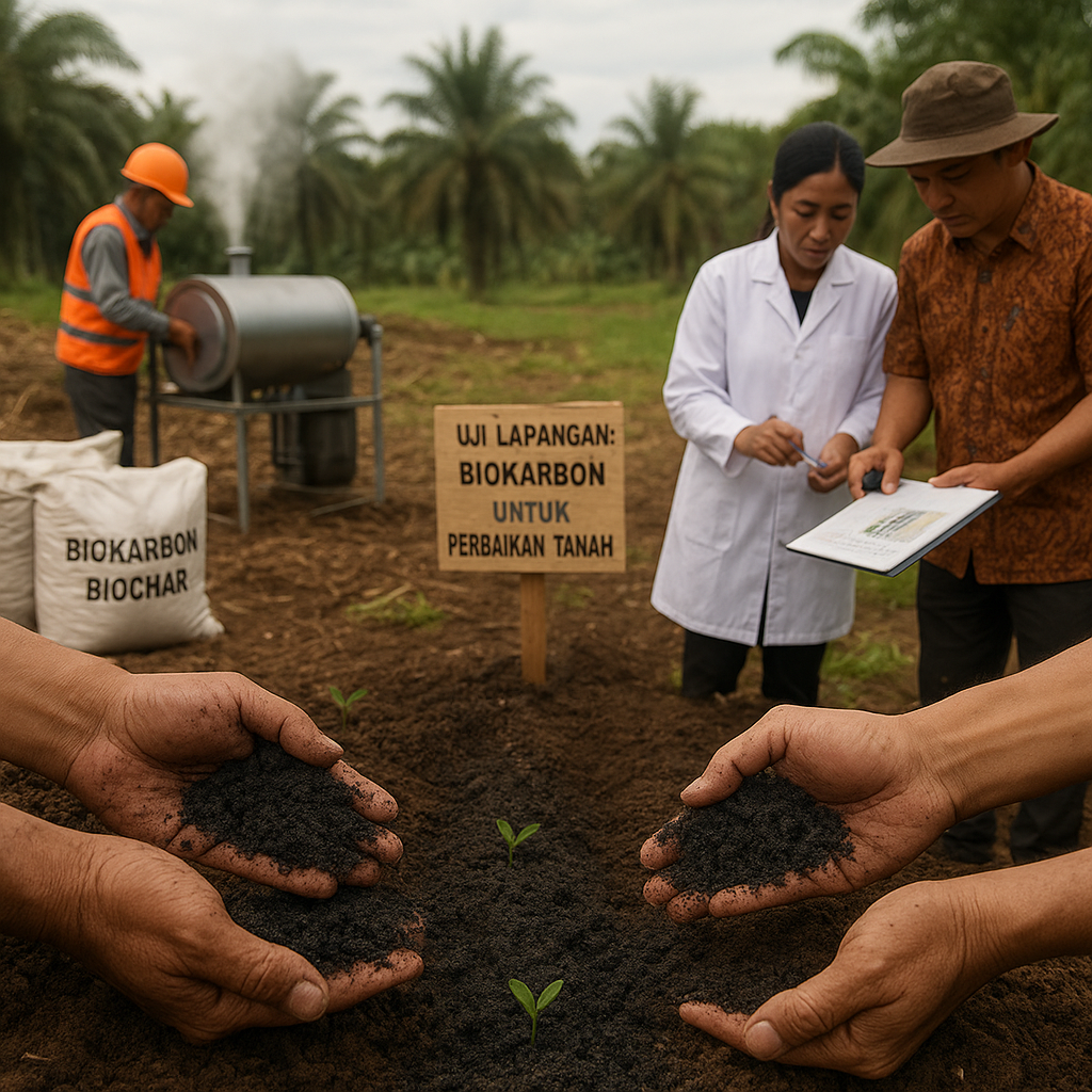 Konversi Limbah Kayu Perkebunan Menjadi Biokarbon untuk Perbaikan Tanah dan Penyimpanan Karbon
